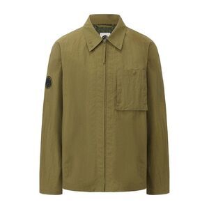 Pretty Green Mens Nylon Overshirt / Khaki Green